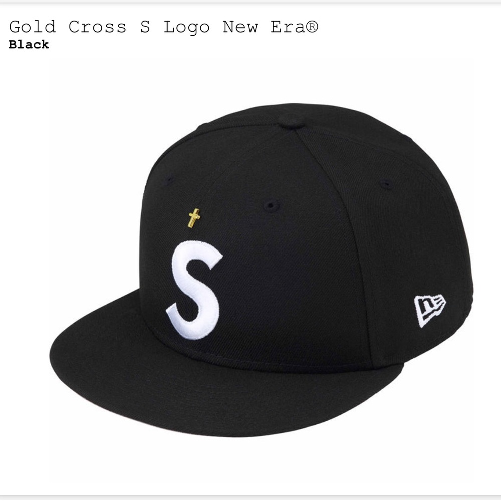 Supreme Gold Cross S Logo New Era🆕